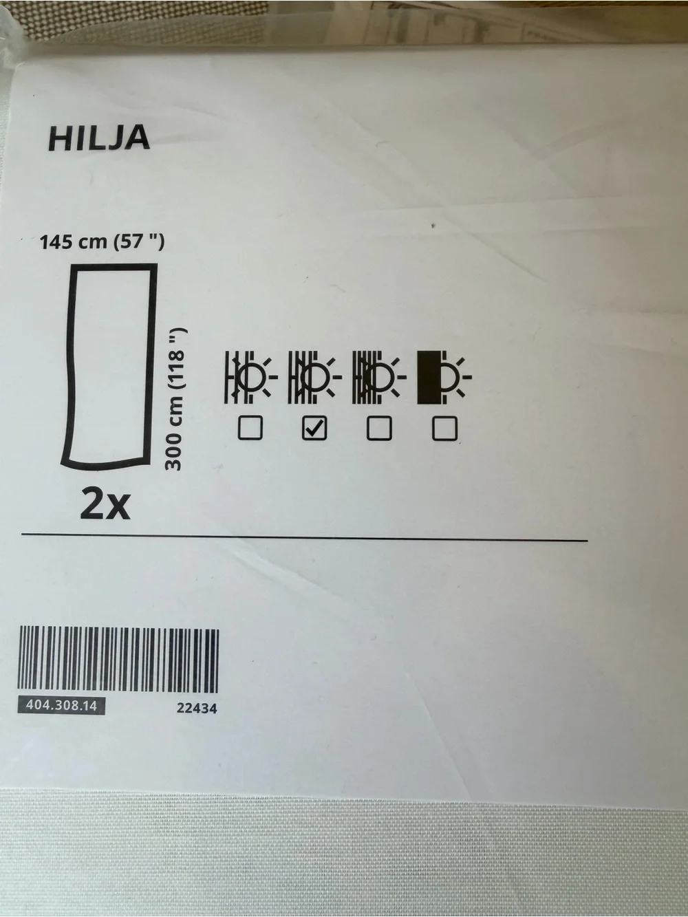 IKEA HILA White Curtain Panels - 2 pair 4 Panels Extra Long Sheer New NWT